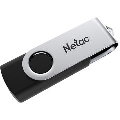 Изображение товара USB флешка Netac U505 16Gb silver/black USB 2.0 (NT03U505N-016G-20BK)