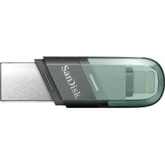 Изображение товара Флешка 256Gb SanDisk iXpand Flash Drive Flip Type A + Lightning темно-зеленый (SDIX90N-256G-GN6NE)