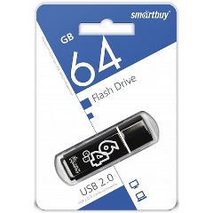 Изображение товара USB флешка 64Gb SmartBuy Glossy black USB 2.0 надежное хранения данных