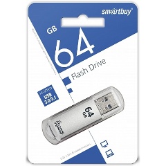Изображение товара USB флешка 64Gb SmartBuy V-Cut silver USB 3.0
