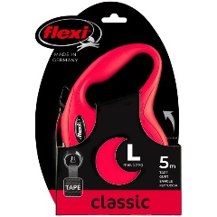 Изображение товара Поводок-рулетка Flexi New Classic L 5 м до 50 кг красный для собак