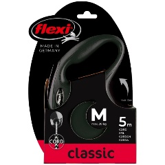 Изображение товара Поводок-рулетка Flexi New CLASSIC М 5 м до 20 кг черная