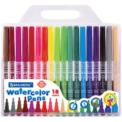 Изображение товара Фломастеры BRAUBERG PREMIUM 18 цветов с вентиляцией и долгой линией письма