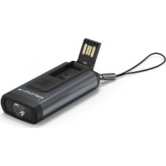 Изображение товара Компактный перезаряжаемый фонарь-брелок LED LENSER K6R Safety серый