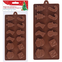 Изображение товара Форма для шоколадных конфет силиконовая Мультидом "Рождество". VL2-91