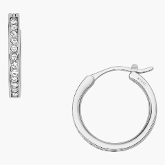 Изображение товара Серьги FOSSIL JOF00337040 серебряные с кристаллами 2 см для женщин