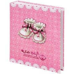 Изображение товара Фотоальбом BRAUBERG Baby's shoes на 200 фотографий размер 10x15 см твердая обложка голубой