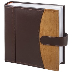 Изображение товара Фотоальбом Brauberg на 200 фото 10х15 см, классический, обложка под кожу, на застежке