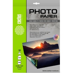 Изображение товара Фотобумага Cactus CS-GA4130100DS A4/130г/м2/100л./белый глянцевое/глянцевое для струйной печати
