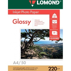 Изображение товара Фотобумага LOMOND Двусторонняя глянцевая A4/220/50л.