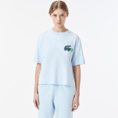 Изображение товара Футболка LACOSTE TF0504-T01 женская, цвет голубой, размер 42
