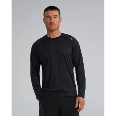 Изображение товара Футболка с длинным рукавом TYR Men's ClimaDry™ Raglan Long Sleeve Tech Tee - Solid Heather, L, 001 Черный