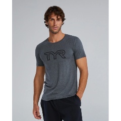 Изображение товара Футболка TYR Men's Ultrasoft Lightweight Big Logo, S, 255 Серебристый