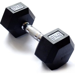 Изображение товара Гантель гексагональная Original Fit.Tools FT-HEX-09T, обрезиненная, 9 кг