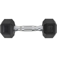 Изображение товара Гантель гексагональная TORRES PL519025, металл в резиновой оболочке 2,5 кг, черный