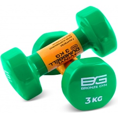 Изображение товара Гантели для аэробики BRONZE GYM BG-FA-VD3 виниловые, 3 кг., пара