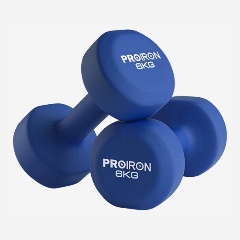 Изображение товара Гантели неопреновые PROIRON 2шт по 6кг синий для домашнего фитнеса
