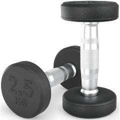 Изображение товара Гантели UNIX Fit PRO круглые обрезиненные 2,5 кг х 2 шт.