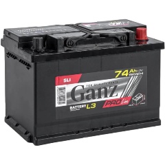 Изображение товара Аккумулятор GANZ PRO-Line DIN, 276x175x190, обратная полярность, 74 Ач