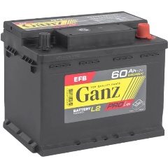 Изображение товара Аккумулятор GANZ PRO-Line EFB 60 Ач обратная полярность 12 В 640 А