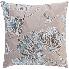 Изображение товара Подушка с пайетками GARDA DECOR "Арт Магнолия" бежевый 45*45см