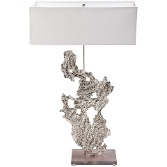 Изображение товара Настольная лампа GARDA DECOR плафон кремовый h.87см