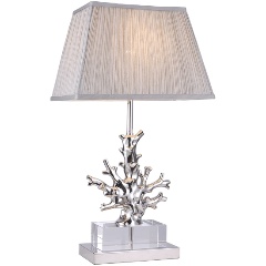 Изображение товара Настольная лампа GARDA DECOR Silver coral 70x46x86см дизайнерская стильная