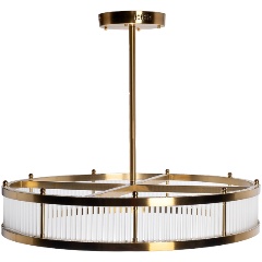 Изображение товара Люстра GARDA DECOR Ancona круглая бронза/стекло прозр. d85см