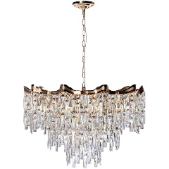 Изображение товара Люстра GARDA DECOR подвесная D80см стиль ар-деко золотая