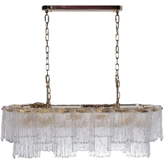 Изображение товара Люстра GARDA DECOR прямоугольная 102 см современная подвесная стили ар-деко