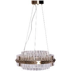 Изображение товара Люстра GARDA DECOR подвесная "Galaxy" стекло прозрач. d47*h150см