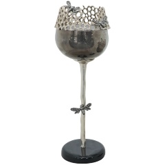 Изображение товара Декоративный подсвечник GARDA DECOR Соты 41,7см стекло алюминий дизайн пчелиные соты