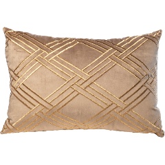 Изображение товара Декоративная подушка GARDA DECOR с вышивкой Ромбы 40x60 см коричневая