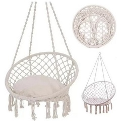 Изображение товара Подвесное кресло GARDEN STORY Фиби с 1 подушкой арт.GM-N07 (корзина белая, 1 подушка белая, 1 уп.)