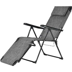 Изображение товара Кресло -шезлонг GARDEN STORY Роберто арт.с1596 (каркас антрацит, ткань серая)