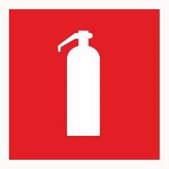 Изображение товара Знак безопасности ГАСЗНАКF04 Огнетушитель (плёнка, 200х200) уп.10шт