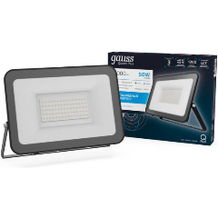 Изображение товара Прожектор Gauss LED Qplus 50W IP65 6500К черный