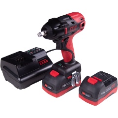 Изображение товара Гайковерт аккумуляторный MIGHTY SEVEN ударный 1/2", 813 Нм, 18 В, 4 предмета, кейс