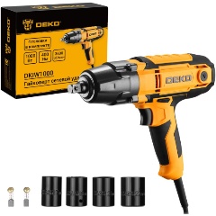 Изображение товара Гайковерт DEKO DKIW1000, 1000 Вт, 400 Нм (083-1086)