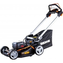 Изображение товара Газонокосилка аккумуляторная самоходная WORX WG749E, 46см, 40В, 4Ач х2, ЗУ 2А х2