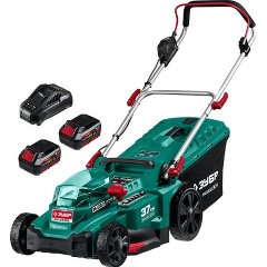 Изображение товара Газонокосилка аккумуляторная Зубр ГКЛ-3736-42 36 В с двумя аккумуляторами