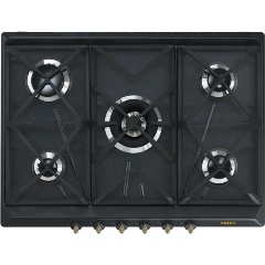 Изображение товара Газовая варочная панель Smeg SRV876AOGH антрацит 5 конфорок с автоматическим электроподжигом