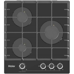Изображение товара Газовая варочная панель Haier HHX-G53CNMB 3 конфорки на стекле стильный дизайн