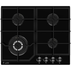 Изображение товара Газовая варочная панель Lex GVG 640-1 BBL с WOK-горелкой