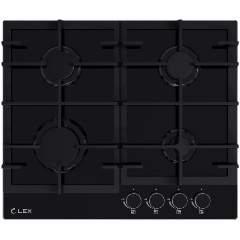 Изображение товара Газовая варочная панель Lex GVG 642-1 BBL с 4 конфорками и электроподжигом