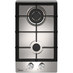 Изображение товара Газовая варочная панель Midea MG3205TX нержавеющая сталь 2 конфорки