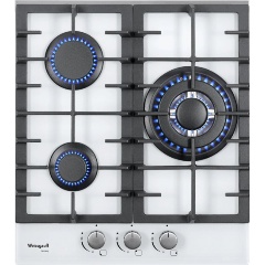 Изображение товара Газовая варочная панель Weissgauff HGG 451 WFh встраиваемая белое стекло 45 см