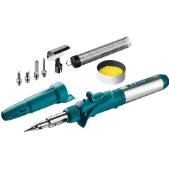 Изображение товара Газовый паяльник KRAFTOOL SolderPro 120K 55503-H10, 30-120 Вт, горелка, фен, пьезоподжиг, 1300С