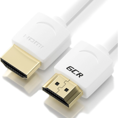 Изображение товара Кабель HDMI GCR SLIM 2.0m, белый GCR-51483