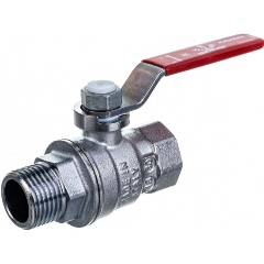 Изображение товара Кран шаровой Gekon 1 1/4" ВР-НР, хромированный, ручка-рычаг